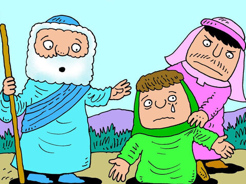 Gehasi fand das so ganz und gar nicht in Ordnung und wollte sie von Elisa wegziehen. – Folie 10