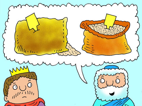 „Für nur zwei Silberstücke wird man fünfeinhalb Kilogramm feines Mehl und für den gleichen Preis zwölf Kilogramm Gerste kaufen können.“ – Folie 19