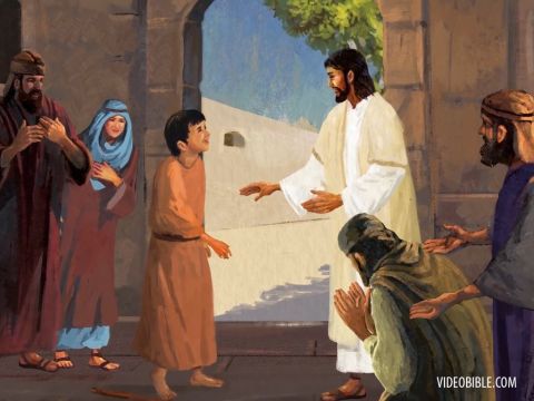 Aber Jesus vertraute sich ihnen nicht an, denn er kannte alle Menschen. Er brauchte kein Zeugnis über die Menschen, denn er wusste, was in jedem Menschen steckte. – Folie 16