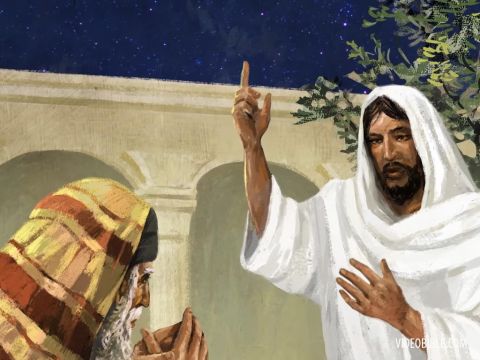 Jesus antwortete: „Amen, amen, ich sage euch: Niemand kann das Reich Gottes sehen, wenn er nicht von neuem geboren wird.“ – Folie 3