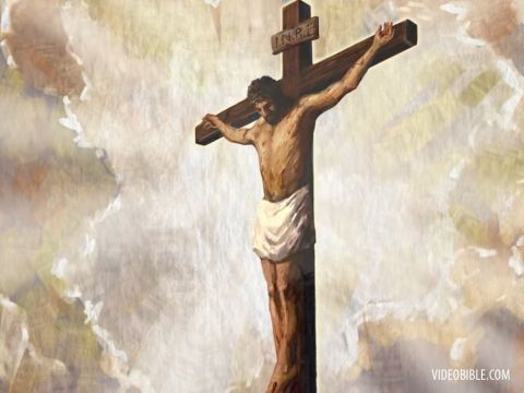 „Denn Gott hat seinen Sohn nicht in die Welt gesandt, um die Welt zu verurteilen, sondern um die Welt durch ihn zu retten.” – Folie 13