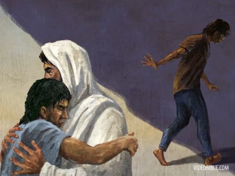 „Jeder, der Böses tut, hasst das Licht und kommt nicht ins Licht, aus Angst, dass seine Werke aufgedeckt werden. Wer aber nach der Wahrheit lebt, kommt ins Licht, damit offenbar wird, dass seine Taten vor Gott geschehen sind.” – Folie 16