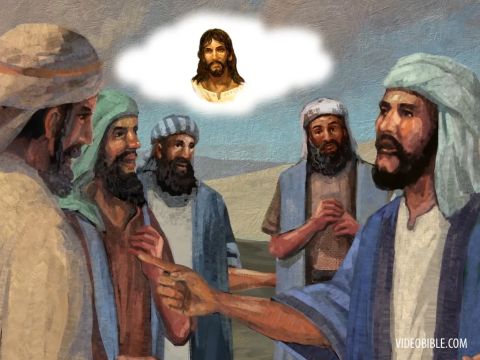 Der Bräutigam ist der, der die Braut hat. Der Freund, der dem Bräutigam beisteht, wartet und hört ihn und ist voller Freude, wenn er die Stimme des Bräutigams hört. Diese Freude ist meine, und sie ist nun vollkommen. Er muss größer werden, ich muss kleiner werden.” – Folie 22