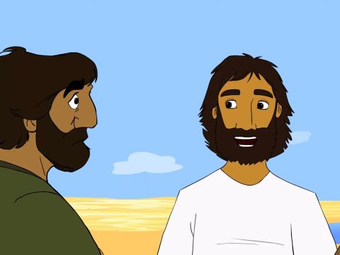 Jesus fragte sie, wie viel sie zu essen hätten. – Folie 8