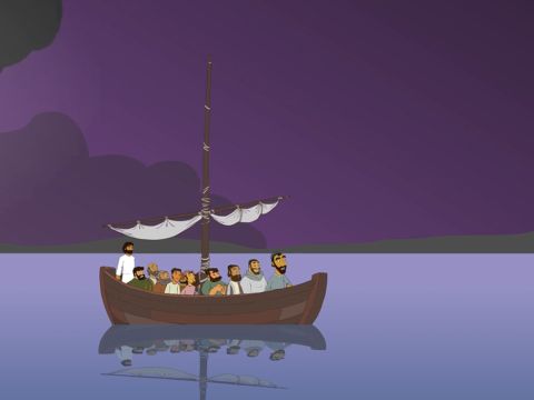 Der Wind hörte auf und alles war ruhig. – Folie 11