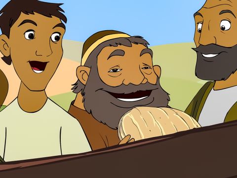 … und sie hatten nur ein einziges Brot im Boot. – Folie 6