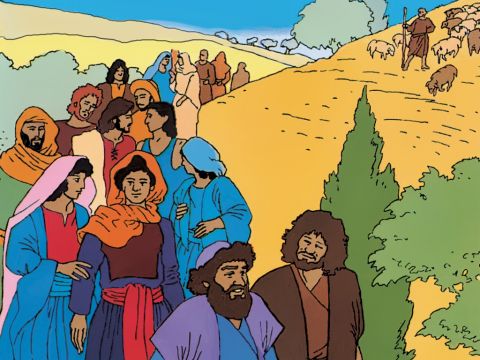 Jesus ging in die Gegend von Cäsarea Philippi. – Folie 2