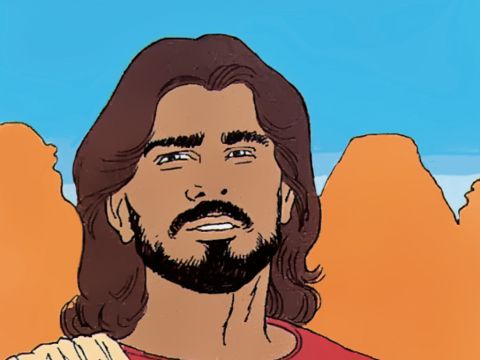 Jesus antwortet: „Wenn du glaubst, wirst du die Herrlichkeit Gottes sehen.“ Also nehmen sie den Stein weg. – Folie 11